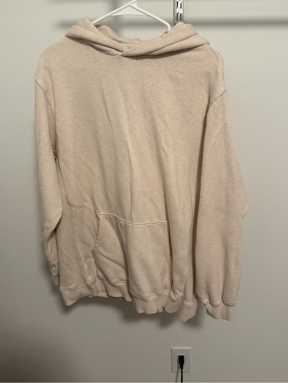 aerie Cream Oversized Hoodie Sweater